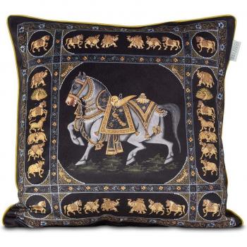 Funda de cojín HappyFriday HF Living Luck 45 x 45 cm, cuadrante con diseño Luck
