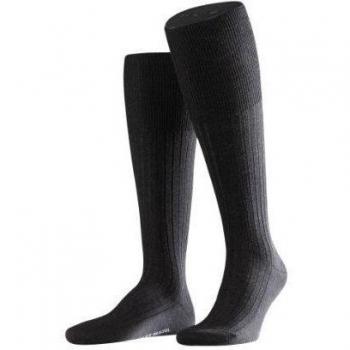 Falke Bristol Pure Men's Knee-High Socks in Anthracite Melange, Size 39/40