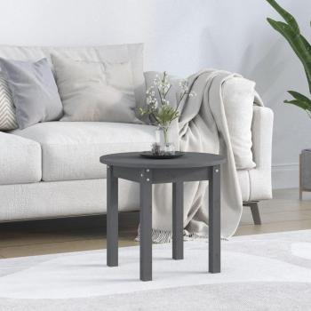 Mesa de centro de madera maciza de pino Ø 45x40 cm en color natural, blanco y gris, ideal para salón o comedor, también como mesita auxiliar o mesa de café