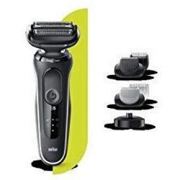 Máquina de Afeitar Eléctrica Braun Series 5 50 W4650cs para Hombres con Estación de Carga y 2 Accesorios EasyClick, Color Blanco