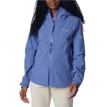 Chaqueta impermeable de mujer Columbia OmniTech™ AmpliDry™ II con capucha, color azul lila, talla M