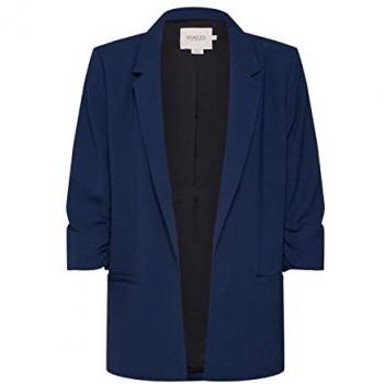 Soaked in Luxury Shirley Women's Blazer, Casual Navy Blue, Size 2XL