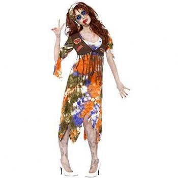 Smiffy's - Disfraz de zombi hippie señora de los años 60´, multicolor