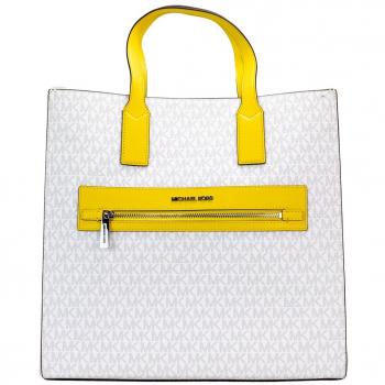 Kenly Large Signature Citrus PVC North South Tote Computer Handbag