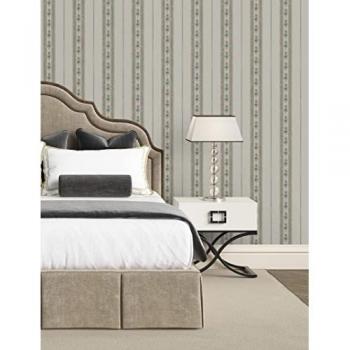 Papel Pintado Vinílico de Rayas con Efecto Textura de Tela Tejida en Relieve - Alexander Stripe 676429 - Rollo 10 m x 1,06 m