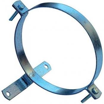 Abrazadera Para Tubo Estufa Galvanizado Con Soporte 110 mm.