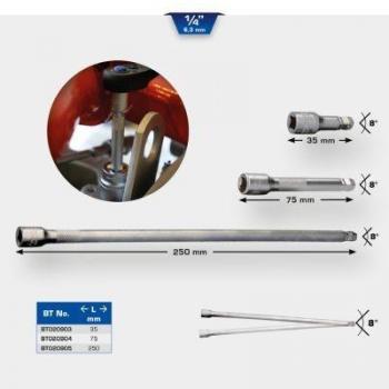 Llave de cubo Brilliant Tools BT020905 1/4 con extensión de 250 mm