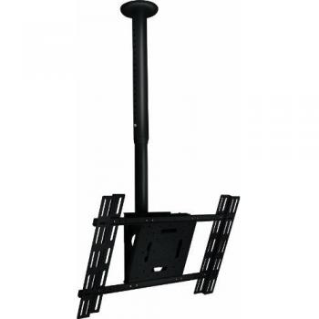 Soporte de Techo Telescópico Universal para Pantallas Planas de hasta 65 con Inclinación (VESA 600 x 400) - Poste Ajustable de 0.6m a 1m, Color Negro