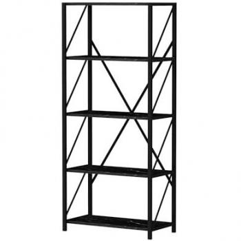 Librería Elegante Negro Efecto Mármol 150x64,2x30 cm