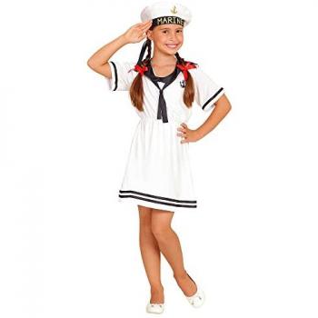Disfraz de Marinera Blanca para Niña - Talla 8-10 Años, Vestido Original