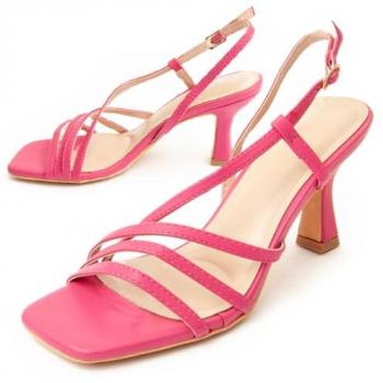 Sandalia de tacón para mujer Montevita Bonna 91047 Fuxia, Talla: 37