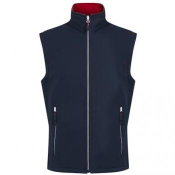 Regatta Professional Men's Water Repellent Ascender 2-Layer Softshell Gilet Bodywarmer with Fleece Lining - Navy Classic Red, Size M