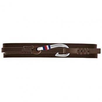 Tommy Hilfiger Jewelry Pulsera para Hombre de Piel Marrón - 2790191S