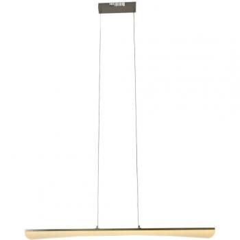 Lámpara Colgante LED en Barra Bones 2 Cromada, 2800-3200K, Metal y Plástico, IP20, 100x150x8 cm