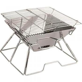 Parrilla Portátil Robens Wayne de Acero Inoxidable, Tamaño Único, Color Gris