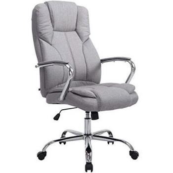 Silla de Oficina Ergonomica XXL Xanthos en Tela Gris - Capacidad de Carga 210 kg - Con Apoyabrazos y Ajustable en Altura