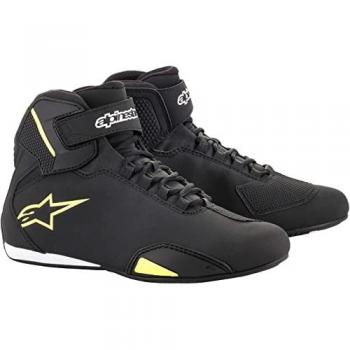Zapatillas de Moto Alpinestars Sektor Negro-Amarillo Fluo Hombre 43 EU