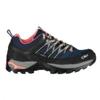 Zapatillas de senderismo CMP Rigel Low WP para mujer, color azul y marrón, talla 41