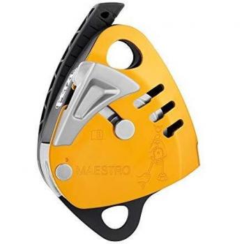 Petzl Maestro S Descender D024AA00, Yellow, Aluminum, 1100 g