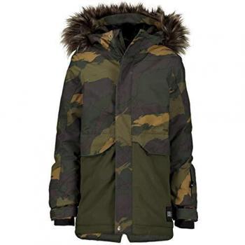 O'Neill PG FUR Zeolite - Chaqueta de nieve para niña, color negro y rojo, Otoño-invierno 19., color Camuflaje verde., tamaño 128