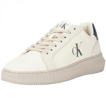 Calvin Klein Men's Chunky White Sneakers with Logo, Size 11 US