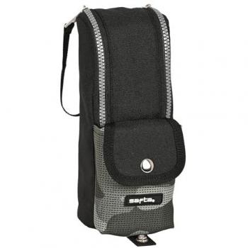 Estuche Escolar Safta Stone Negro 6x21x6 cm - Portatodo Infantil, Cómodo y Versátil, Calidad y Resistencia