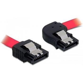 Cable SATA 30cm Rojo Metal Derecha/Girado