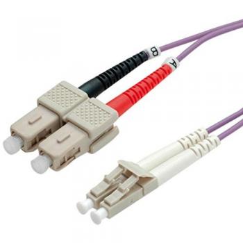 Cable de Fibra Óptica Multimodo OM4 50/125 µm LC-SC 3 m Violeta