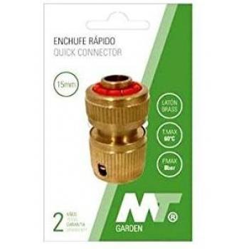 KEY Conector Rapido Laton con Stop para Manguera 15mm