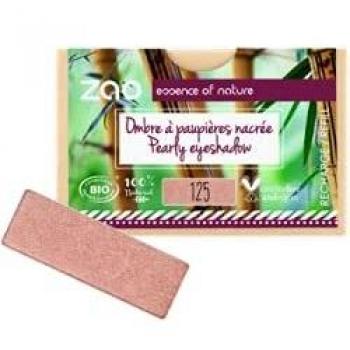 Zao Recarga Sombra de ojos Rectangular 125 Rose Sunshine - Sombra de ojos nacarada, formato rectangular, tono 125, acabado brillante