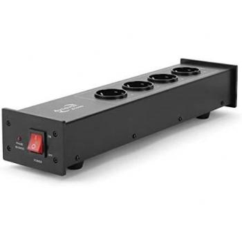 Regleta de Audio Dynavox X1000B HiFi con 4 Tomas, Filtro de Red, Interruptor y LED de Control, Color Negro