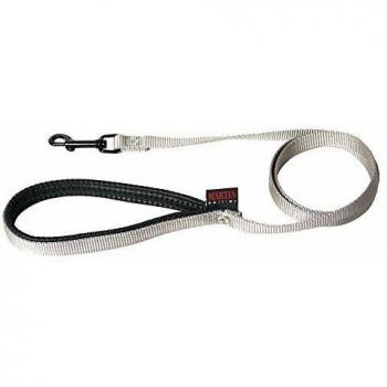 Correa para perro clásica doble de nylon Martin Sellier L con collar y longitud de 60 cm