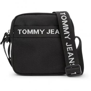 Tommy Hilfiger - Bolso Negro Cuadrado con Correa Ajustable