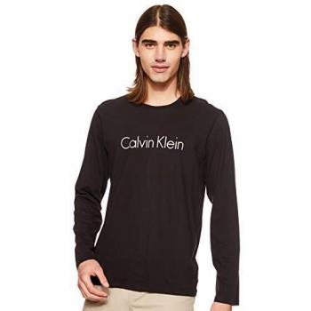 Calvin Klein L/s Crew Neck Long Sleeve Top Camiseta, Negro