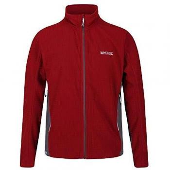 Regatta Highton-Forro Polar Bicolor con Cremallera Integral Y Tejido Elástico Extol Fleece, Hombre, Delhi Red/Magnet, XL