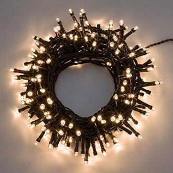 Guirnalda de Luces LED 300 LEDs Blanco Cálido 12,5 metros con Controlador y 8 Modos de Iluminación