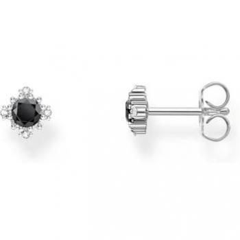 Thomas Sabo Vintage Black Zirconia Silver Stud Earrings for Women