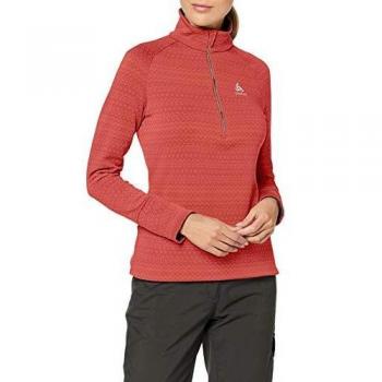 Odlo Midlayer 1/2 Zip SILVRETTA CERAMIWARM Suéter pulóver, Mujer, Faded Rose-AOP Fw19, Extra-Small