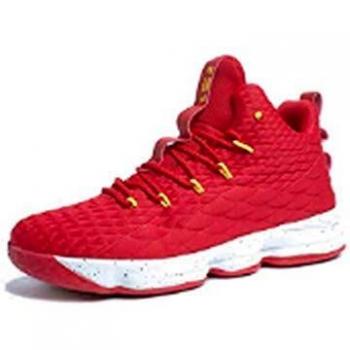 Zapatos Hombre Deporte de Baloncesto Sneakers de Malla para Correr Zapatillas Antideslizantes Negro Rojo Champán Verde Brillante 36-46 Rojo 36