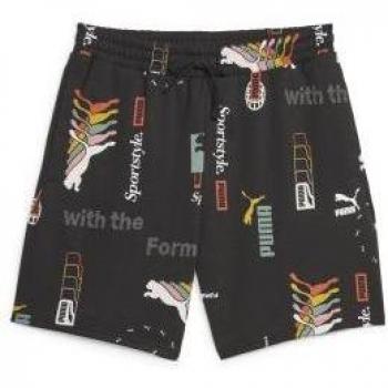 Shorts Puma Classics Brand Love - Negro para Hombre, Modelo 621345