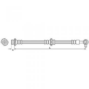 Latiguillo de freno flexible METZGER 4110848 para Nissan Qashqai 2 y Qashqai+2 I, M10 x 1