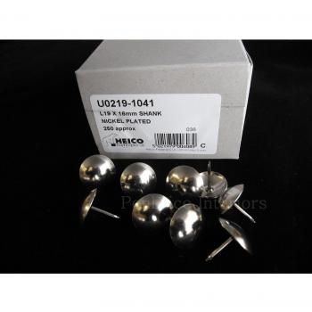 250 Niquelado Acabado cromado grande tapicería silla clavos - 19 mm diámetro decorativo muebles clavos L19