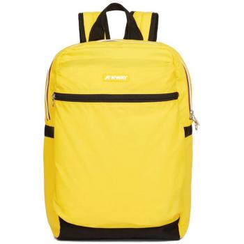 K-Way Unisex Yellow Polyester Backpack with Laptop Compartment - Size: ONE SIZE