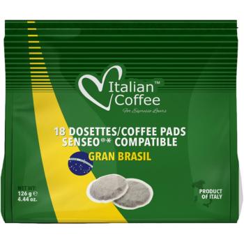 Cápsulas Compatibles Senseo - Café Arábica de Brasil en Monodosis - 180 Cápsulas de Calidad Italiana