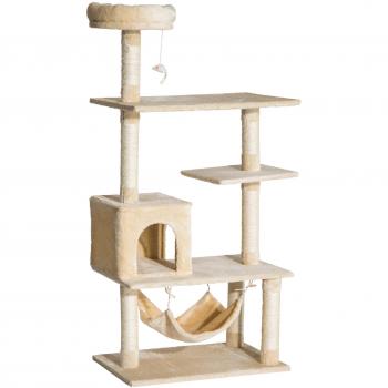 Árbol Rascador para Gatos PawHut Grande 70x40x152 cm