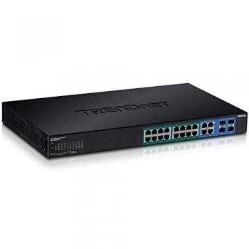Trendnet TPE-1620WS 16-Port Gigabit Managed PoE+ Switch with 2 Mini-GBIC Slots