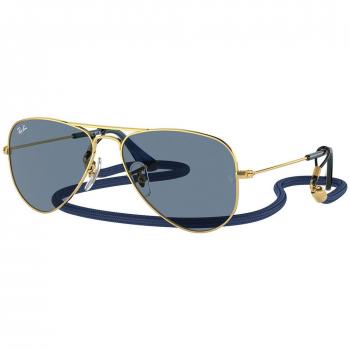 Ray-Ban RJ9506S Junior Aviator 223/1U Kids' Sunglasses Gold Size 52