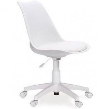 Silla de Estudio Lina Giratoria y Regulable en Altura, Color Blanco