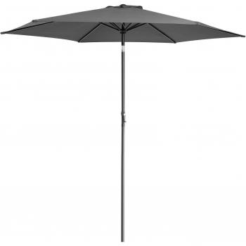 Sombrilla Parasol Antracita 3M con Manivela y Tilt, Protección UV 80+, Aluminio, Ideal para Balcón, Terraza y Jardín