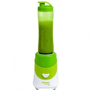 Bestron Smoothie Maker con vaso para mezclar y beber, 600 ml, 300 Vatios, Verde